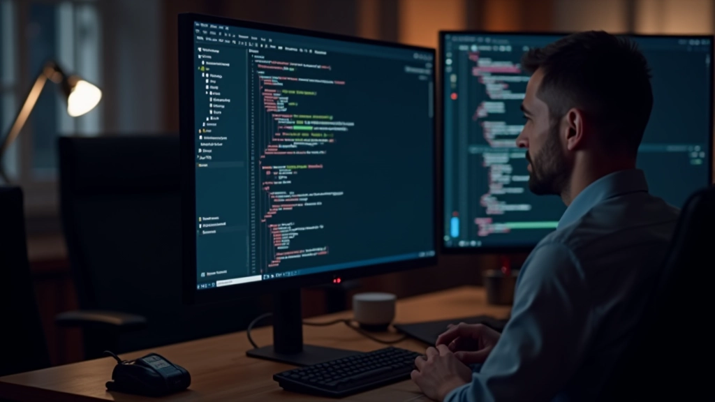 Computer monitor showing game engine interface with development environment and code editor